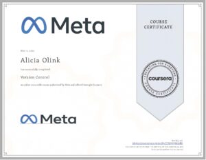 Version Control Certification Alicia Olink
