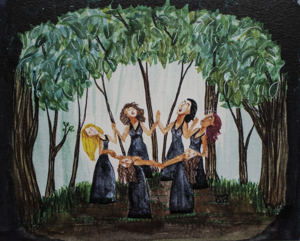 Shop Art Paining Women's Circle Alicia Olink Watercolor on Paper